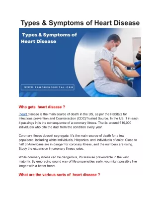 Types & Symptoms of Heart Disease