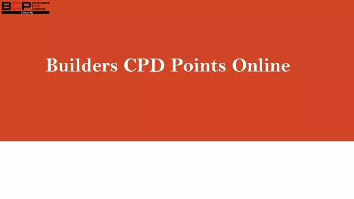 builders cpd points online
