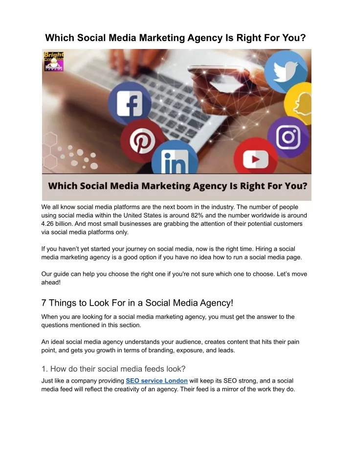 which social media marketing agency is right