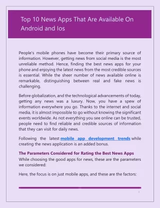 top 10 news apps that are available on android