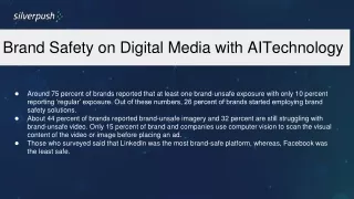 Ensuring Brand Safety on Digital Media with AI technology