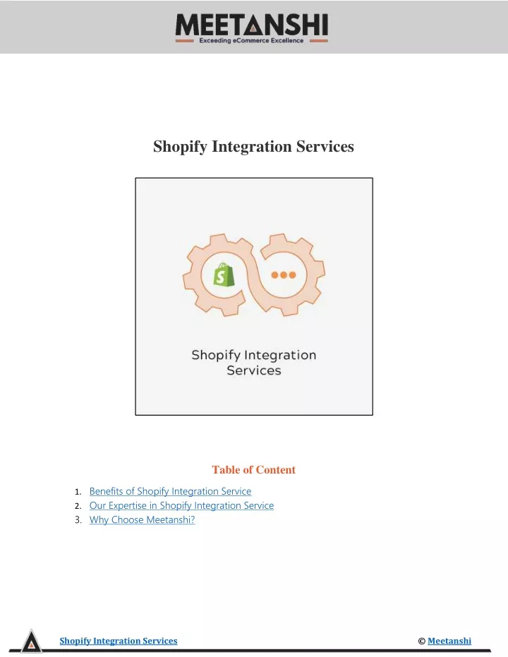 shopify integration services