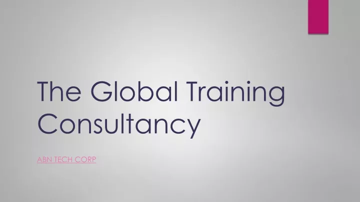 the global training consultancy