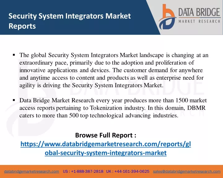 security system integrators market reports