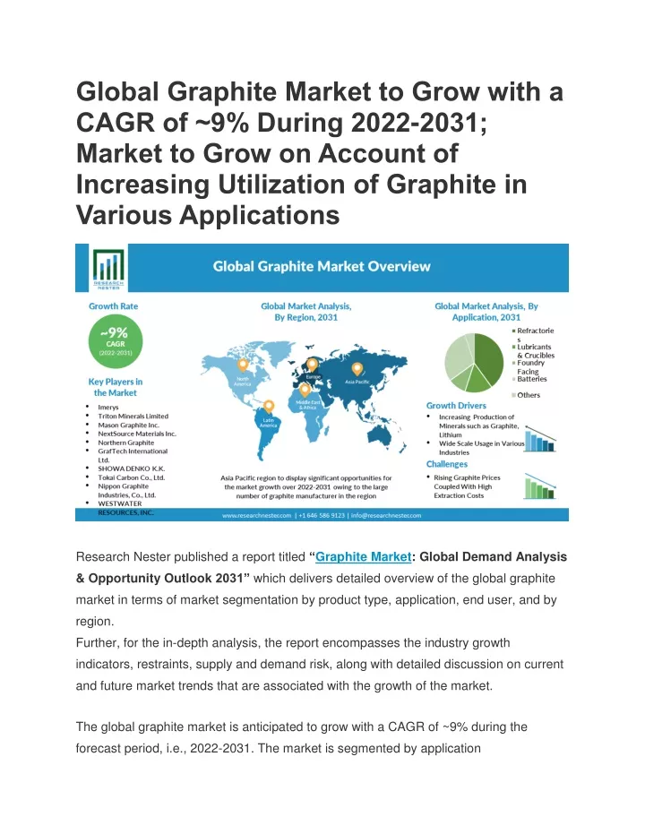 global graphite market to grow with a cagr