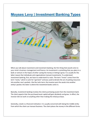 Moyses Levy | Investment Banking Types