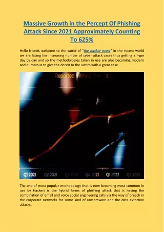Massive Growth in the Percept Of Phishing Attack Since 2021
