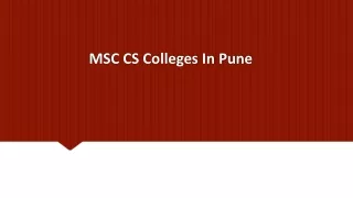 msc cs colleges in pune