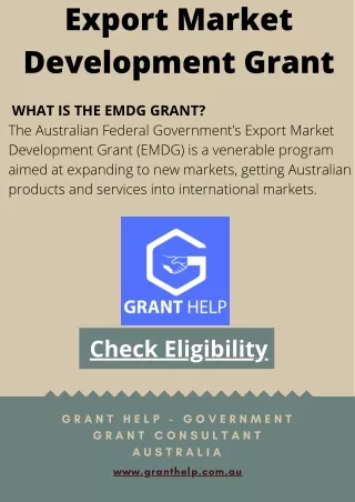 Export Market Development Grant