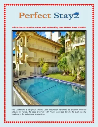 All-Inclusive Vacation Homes with No Booking Fees Perfect Stayz Website