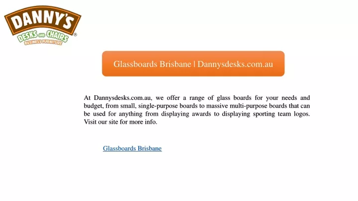 glassboards brisbane dannysdesks com au