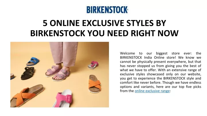 5 online exclusive styles by birkenstock you need right now