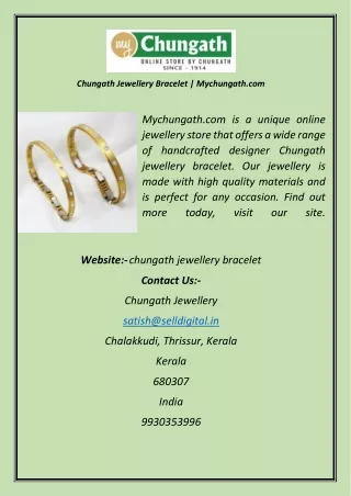 Chungath Jewellery Bracelet  Mychungath
