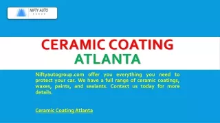 Ceramic Coating Atlanta | Niftyautogroup.com