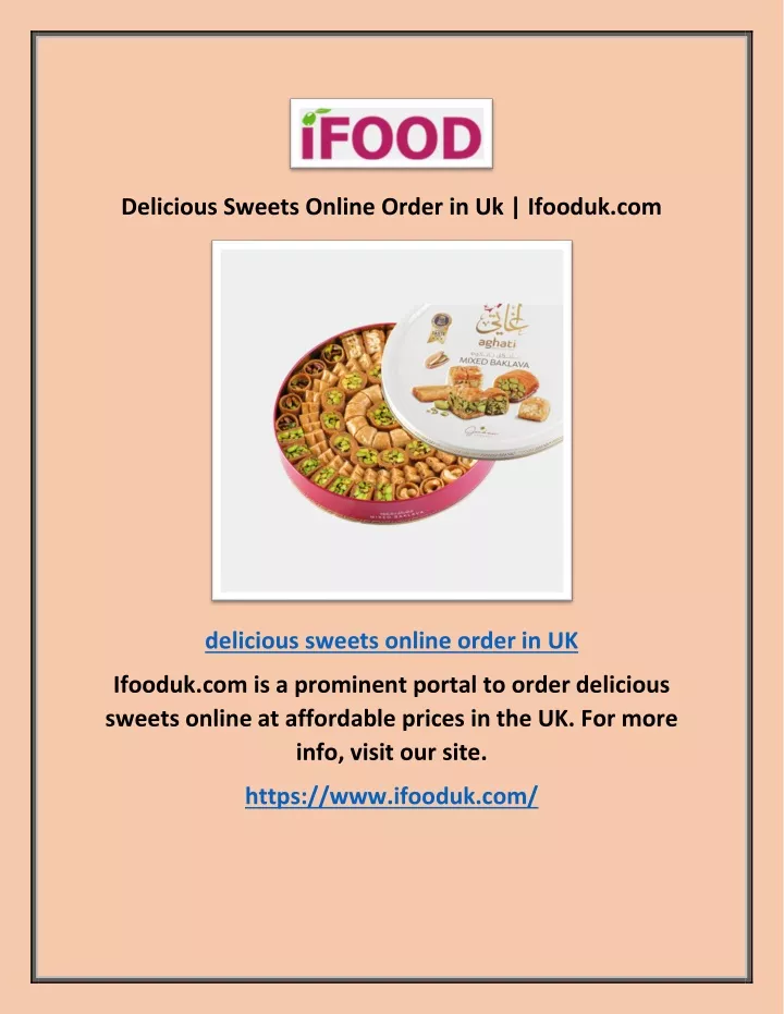 delicious sweets online order in uk ifooduk com