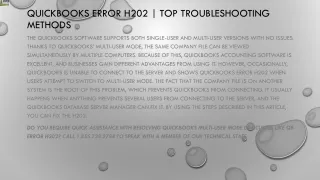 quickbooks error h202 top troubleshooting methods