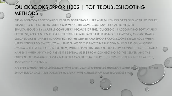 quickbooks error h202 top troubleshooting methods