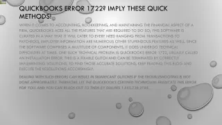 quickbooks error 1722 imply these quick methods