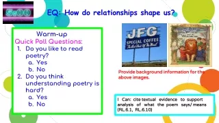 eq how do relationships shape us
