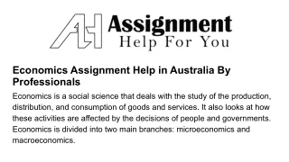 economics assignment help in australia
