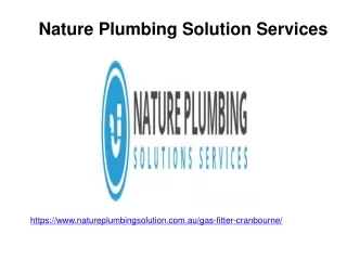 nature plumbing solution services