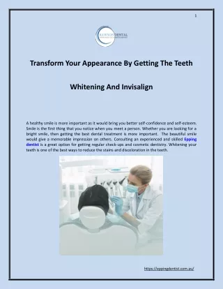 Transform Your Appearance By Getting The Teeth