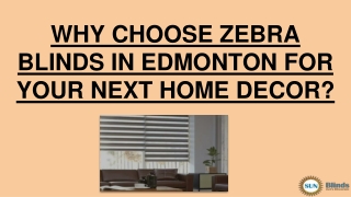 why choose zebra blinds in edmonton for your next home decor