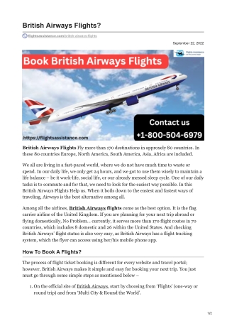 british airways flights