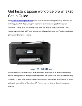 Get Instant Epson workforce pro wf 3720 Setup Guide (1)