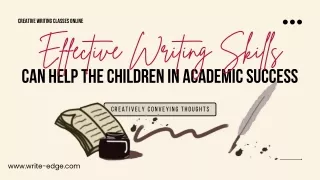 Effective Writing Skills Can Help The Children