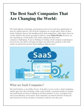 Best SaaS Companies