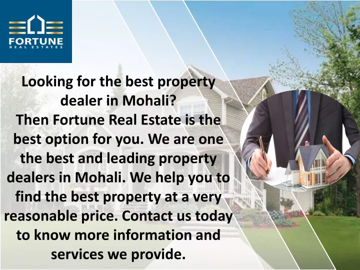 looking for the best property dealer in mohali