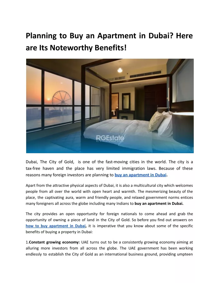 planning to buy an apartment in dubai here