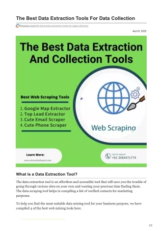 the best data extraction tools for data collection
