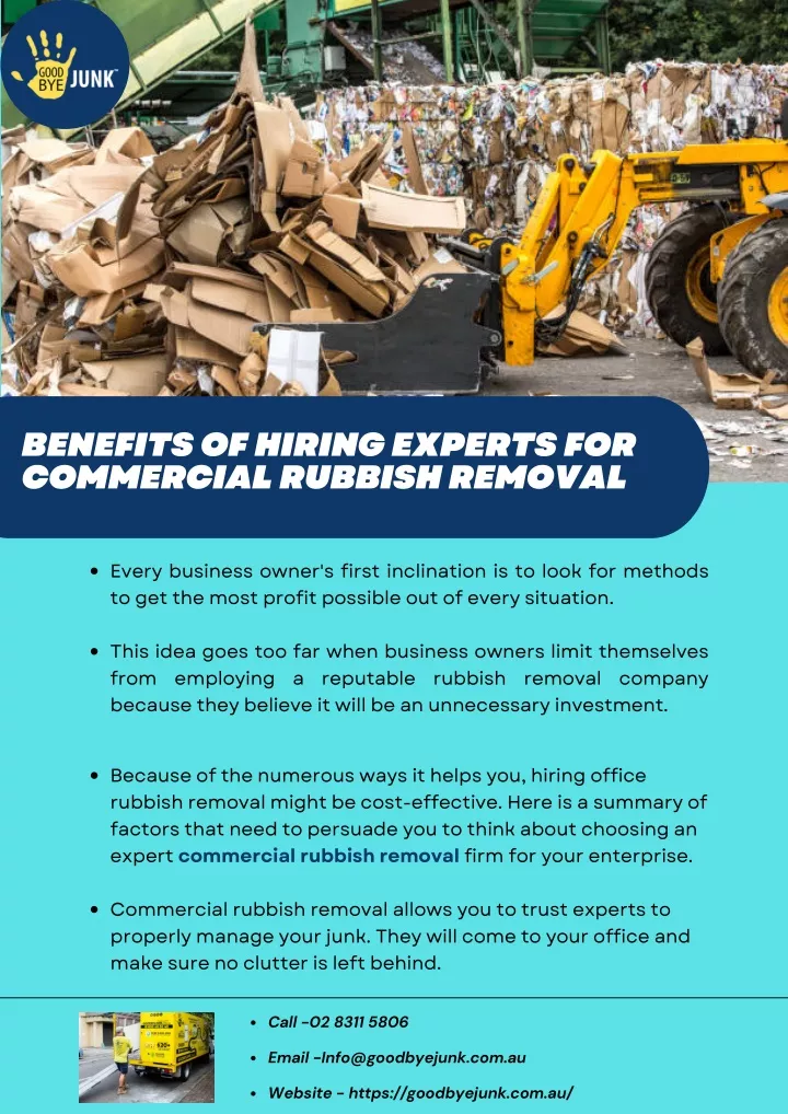 Ppt Benefits Of Hiring Experts For Commercial Rubbish Removal