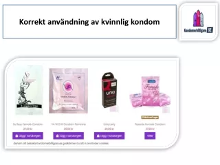 Korrekt användning av kvinnlig kondom
