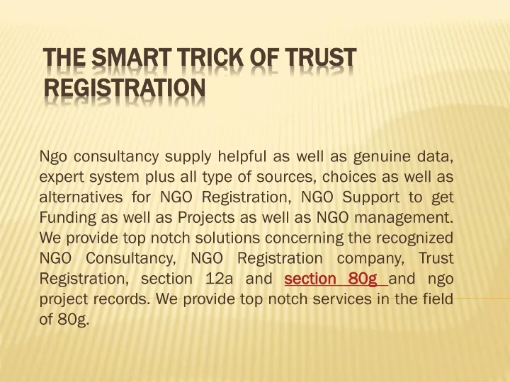the smart trick of trust registration