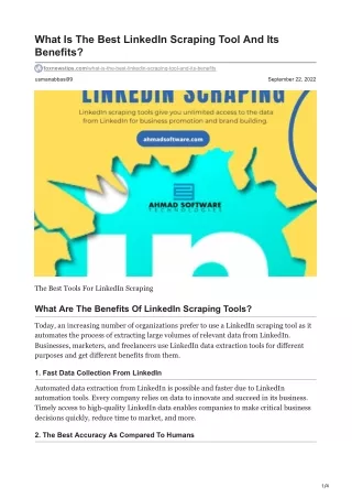 what is the best linkedin scraping tool