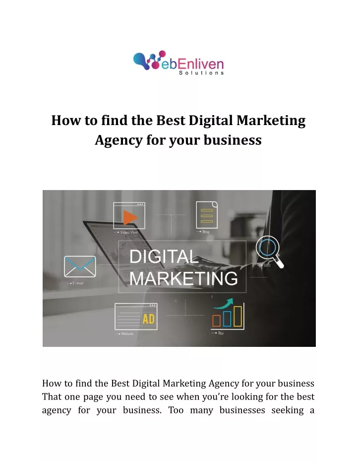 how to find the best digital marketing agency