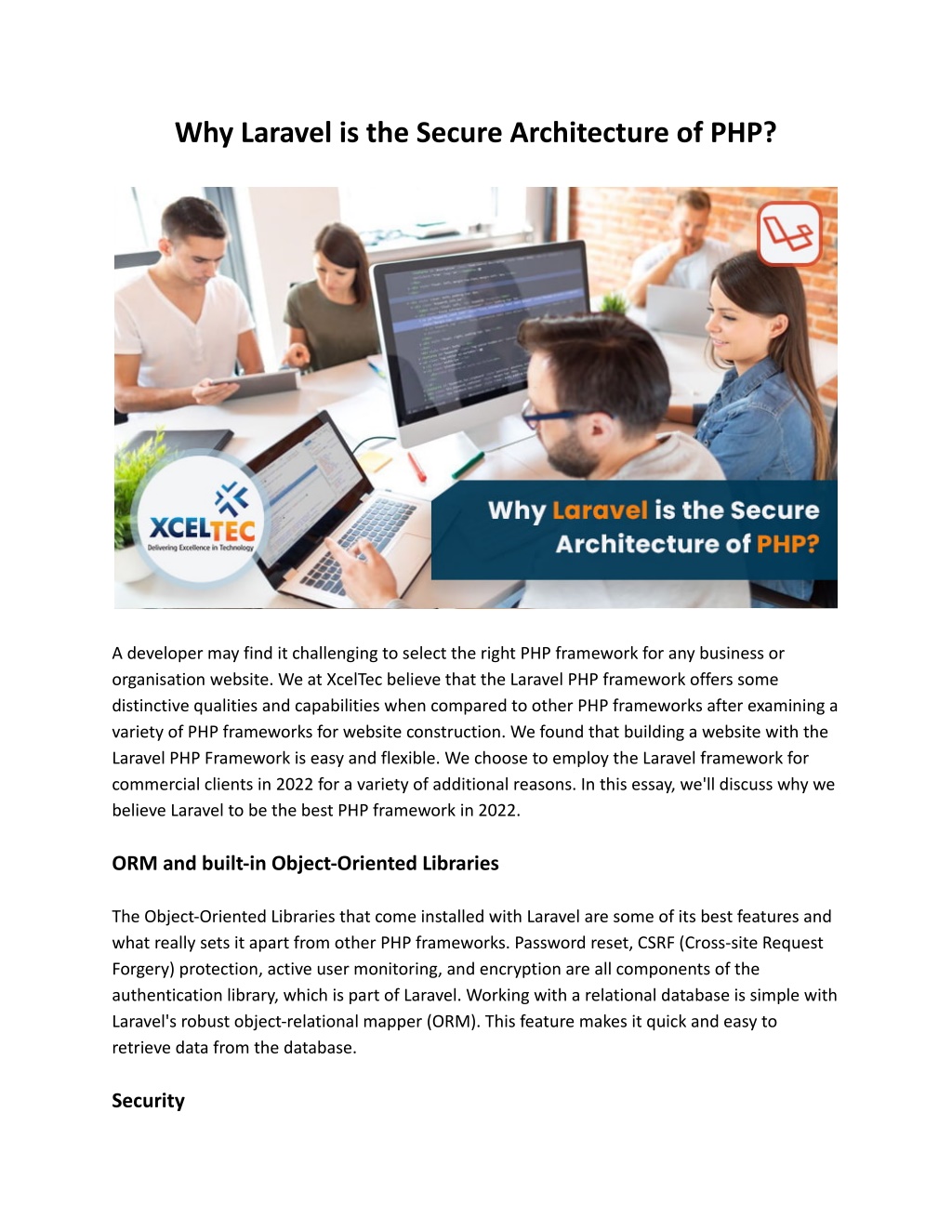 PPT - Why Laravel is the Secure Architecture of PHP PowerPoint ...