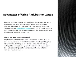 Using Antivirus to Protect Your Laptop