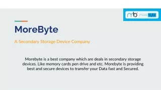 Morebyte A storage device company | moorebyte
