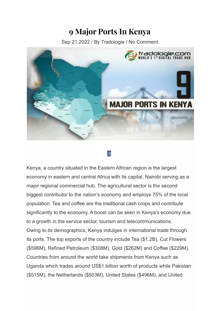 9 major ports in kenya
