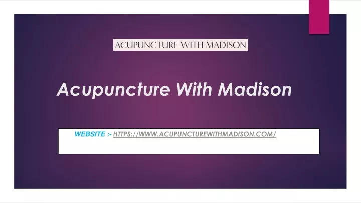 acupuncture with madison
