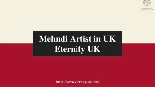 Mehndi Artist in UK -  Eternity UK