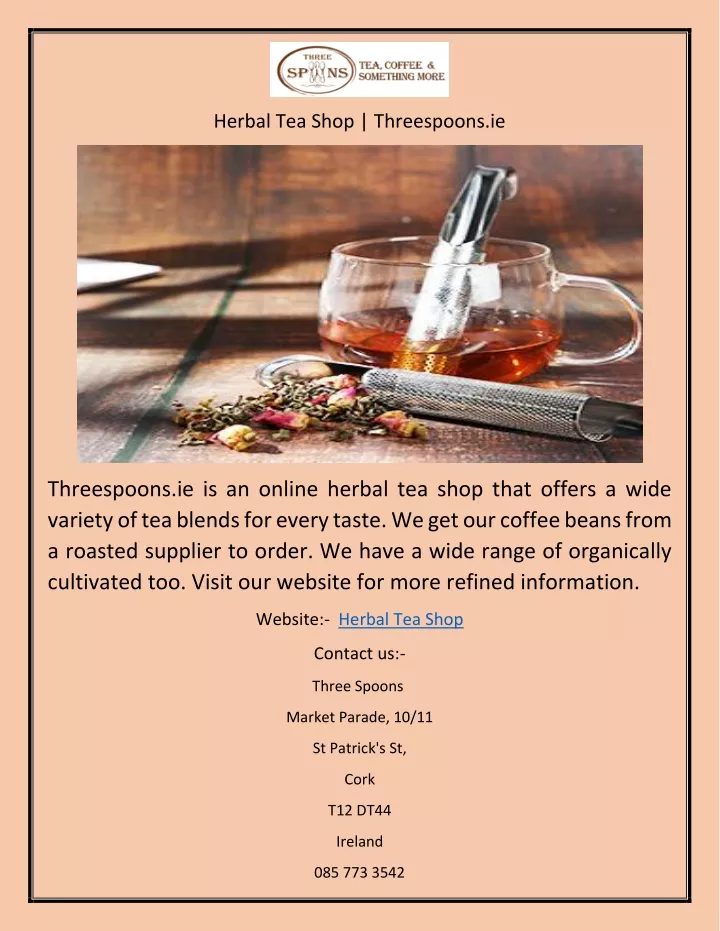 herbal tea shop threespoons ie