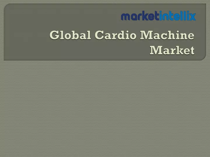 global cardio machine market