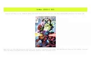 PDF) X-Men (2021-) #13 [PDF EBOOK EPUB]