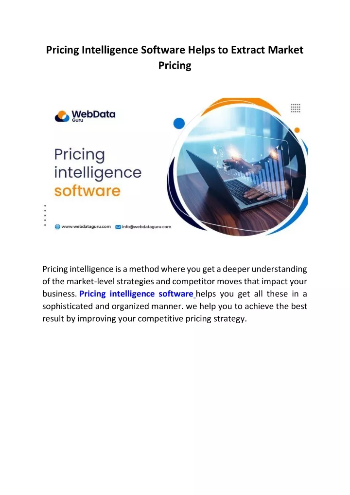 pricing intelligence software helps to extract