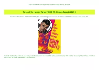 Read Tales of the Human Target (2022) #1 (Human Target (2021-)) (Ebook pdf)